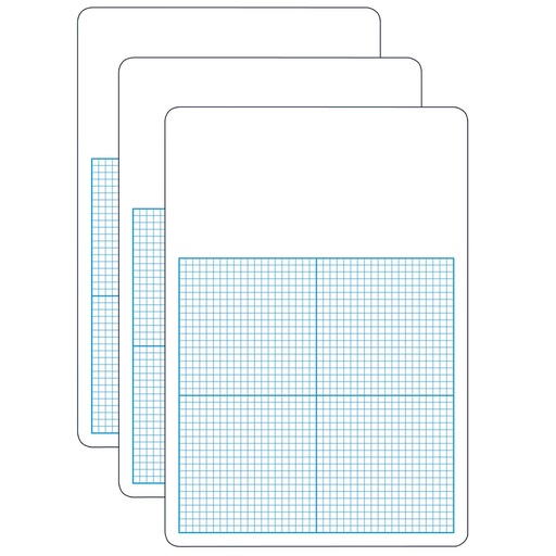 [11161-3 FS] 11" x 16" 0.25" Graph Dry Erase Boards Pack of 3