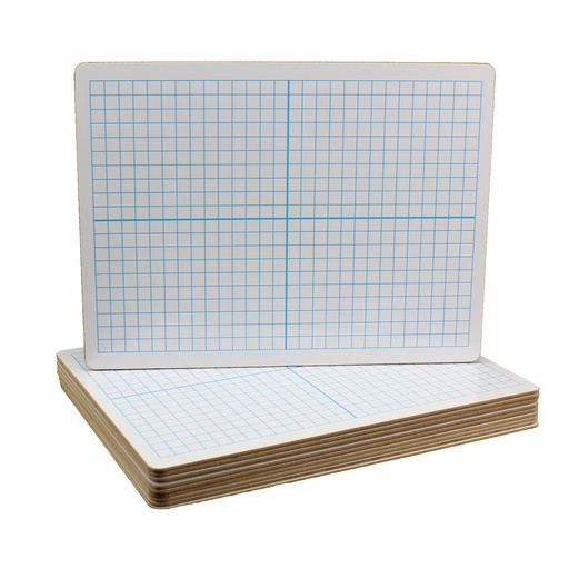 [11200 FS] X Y Axis Dual Sided 9" x 12" Dry Erase Boards Pack of 12