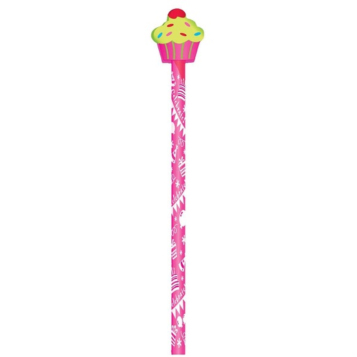[53040 JRM] Birthday Party Pencil & Eraser Topper Write-Ons Pack of 36