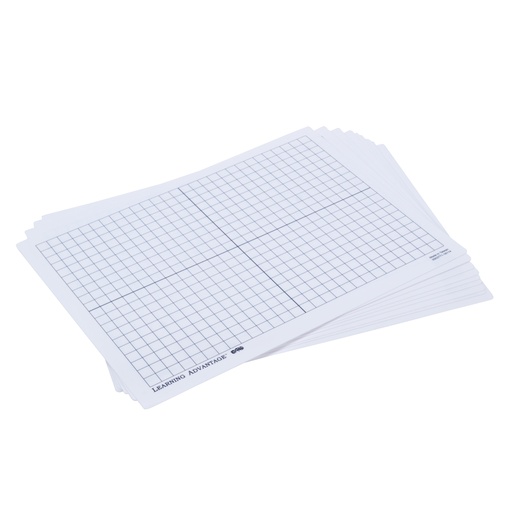 [7854 CTU] X-Y Axis Dry Erase Grid Boards Set of 10