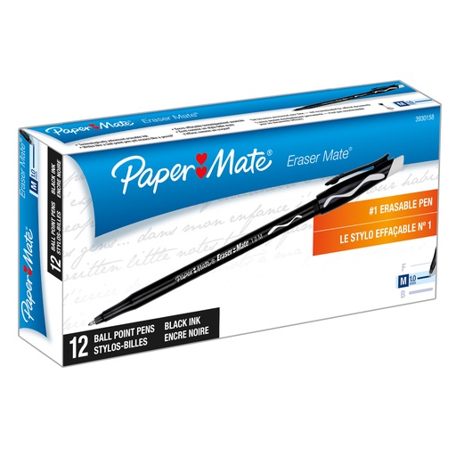 [39301 PAP] Black Eraser Mate® Pen 12-Pack