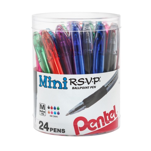 [BK91MN24M PEN] R.S.V.P.® Mini Ballpoint Pens 24-pack