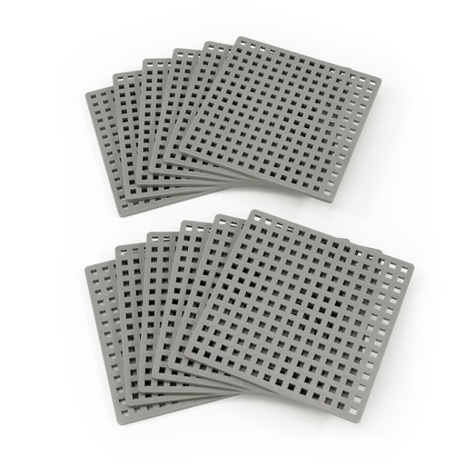 [03394 PLU] Plus-Plus® Gray Baseplates Classroom Pack Set of 12