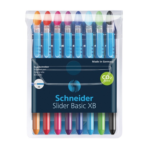 [151298 PSY] Assorted  Slider Basic XB Ballpoint Pens in 8 Colors
