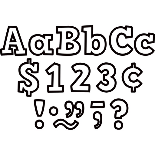[3937 TCR] Black & White Bold Block 4" Letters Combo Pack