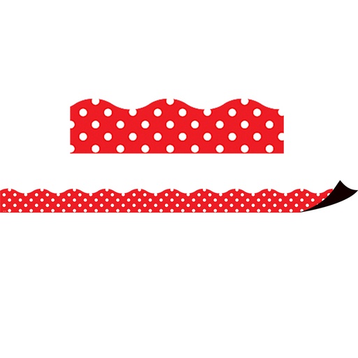 [77255 TCR] Red Polka Dots Magnetic Border