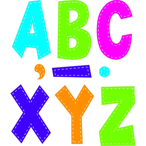 [77281 TCR] Multi Bright Stitch 7" Fun Font Letters