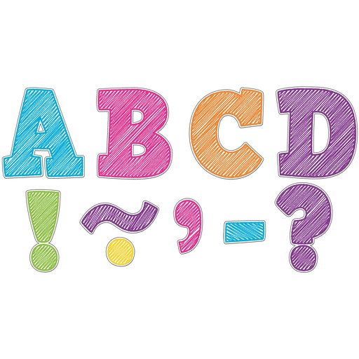 [77292 TCR] Scribble Bold Block 3" Magnetic Letters
