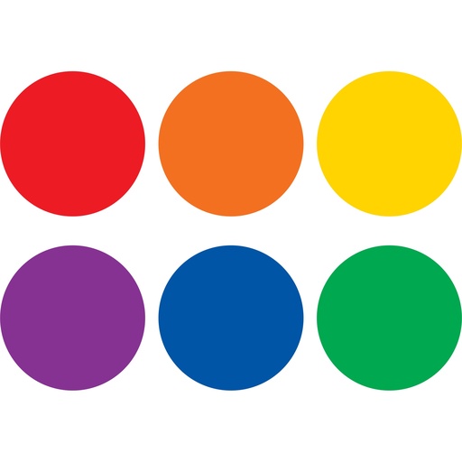 [77550 TCR] Spot On® 4" Dry-Erase Desktop Writing Spots Colorful Circles Pack of 12