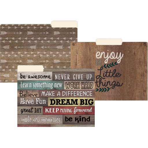 [8540 TCR] Farmhouse Chic Letter Size File Folders Pack of 12