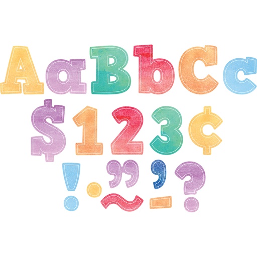 [8889 TCR] Watercolor Bold Block 4" Letters Combo Pack