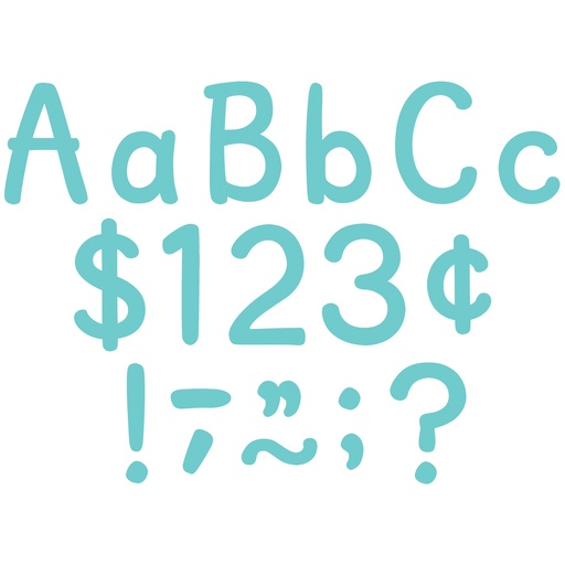 [9151 TCR] Light Turquoise 4" Modern Classic Letters Combo Pack