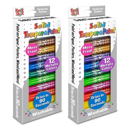 [614-2 TPG] 24ct Solid Tempera Paint Metalix in 12 Colors