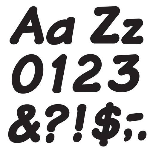 [2703 T] Black 4-Inch Italic Uppercase/Lowercase Combo Pack Ready Letters®