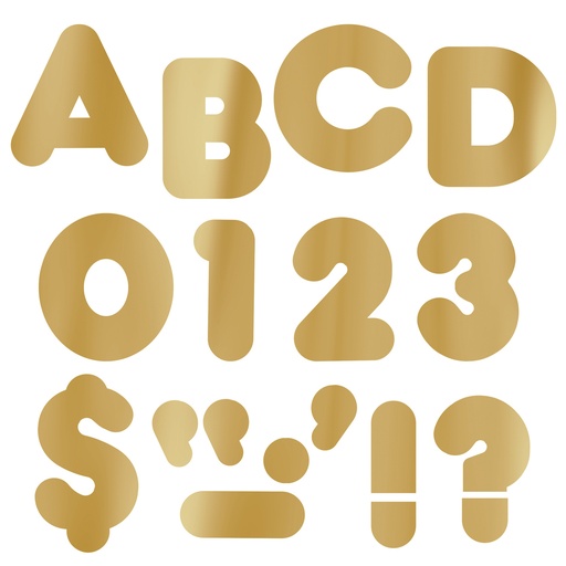 [479 T] Gold Metallic 4" Casual UC Ready Letters®