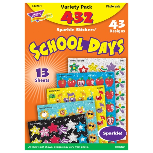 [63901 T] School Days Sparkle Stickers® School Days