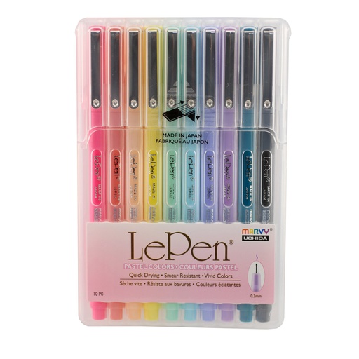 [430010P UCH] LePen® Pastel Micro-Fine Point Pens 10 Colors