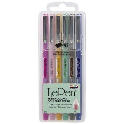 [43006R UCH] LePen® Retro Micro-Fine Point Pens 6 Colors