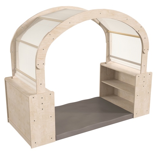 [18007 FF] Wooden Quiet Corner Reading Nook with Canopy
