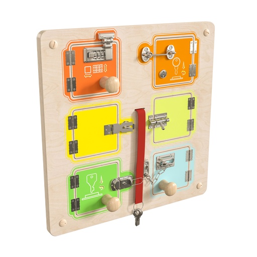 [12531 FF] Locks and Buckles Activity Board Accessory Panel
