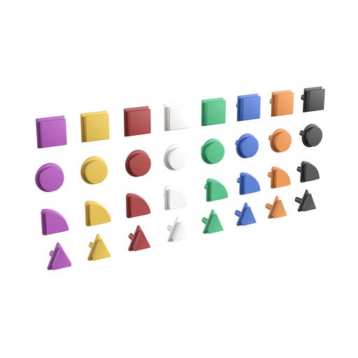 [14696 FF] Multicolor 256 Shapes for Peg Sustem Activity Board Accessory Panel