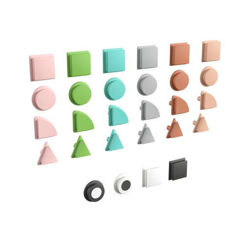 [14702 FF] Pastel 256 Shapes for Peg System Activity Board Accessory Panel