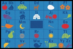 [7293 CFK] Alphabet Seating Rug 6ft x 9ft Rectangle