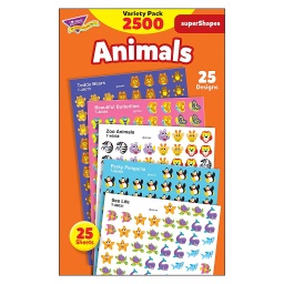 [46904 T] Animals SuperShapes Stickers Variety Pack
