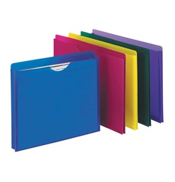 [50990 ESS] 10ct Assorted Translucent Poly File Jackets