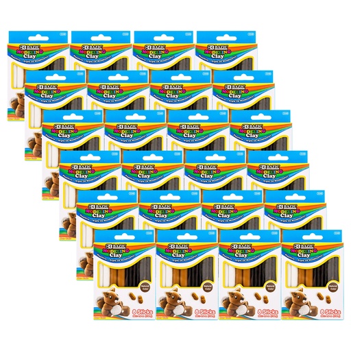 [3348-24 BAZ] Modeling Clay Sticks in 4 Natural/Earth Colors 24 Packs