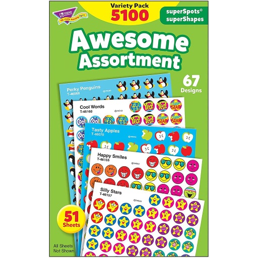 [46826 T] Awesome Assortment SuperSpots & SuperShapes Stickers Pack