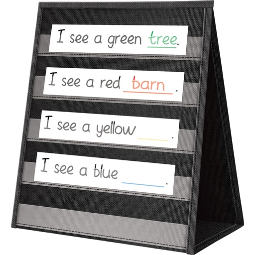 [20374 TCR] Teacher Created Resources® Black Desktop Pocket Chart