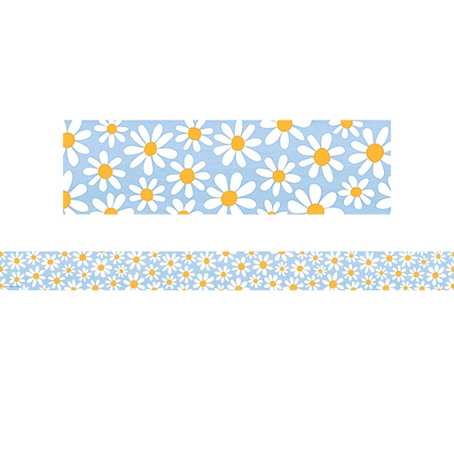 [6776 TCR] Daisies Straight Border Trim 35 Feet