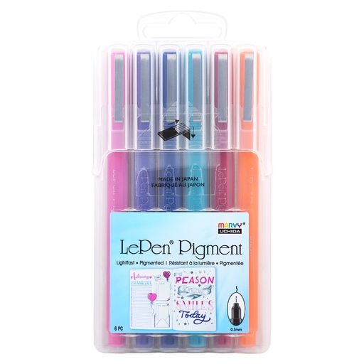 [49006B UCH] LePen® Jewel Color Pigment Pens Pack of 6