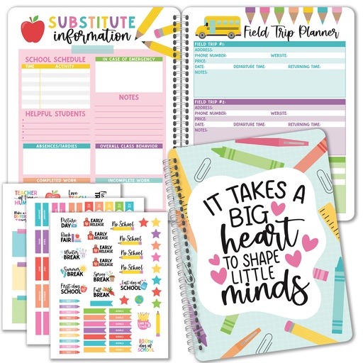 [1001 HDD] Colorful Undated Teacher Planner and Lesson Plan Book