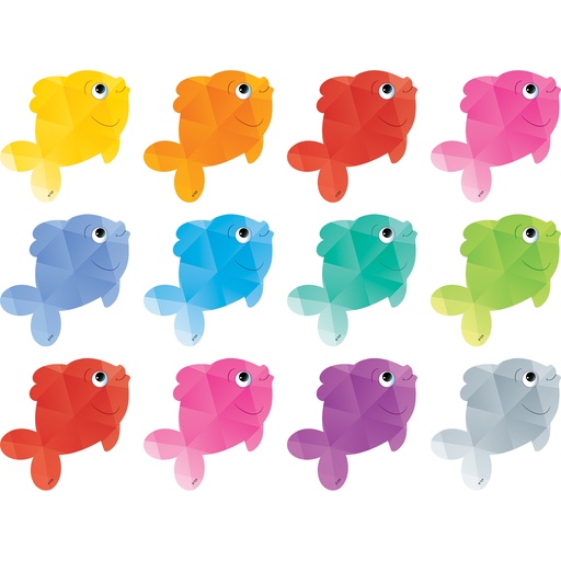 [3551 TCR] Colorful Fish Mini Accents, Pack of 36