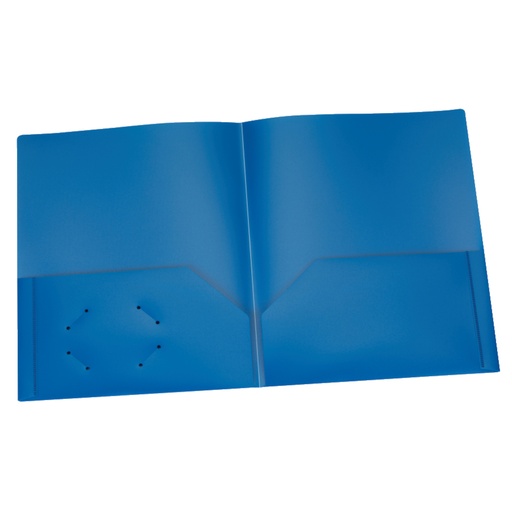 [76019 ESS] Oxford Two Pocket Heavyweight Poly Portfolios Blue Box of 25