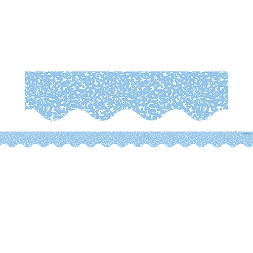 [9313 TCR] Composition Blue Scalloped Border Trim