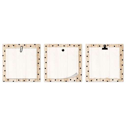 [11067 CTP] Core Decor Polka Dots on Wood 3" Designer Cut-Outs