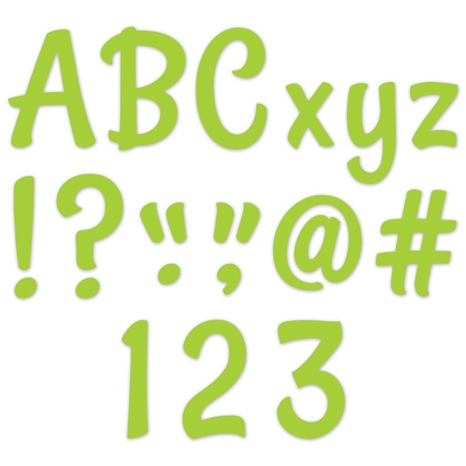[8716 CTP] Stylish Lime Green 4" Designer Letters, 235/Pack