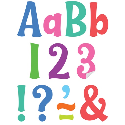 [9645 TCR] Colorful 4" Wild Whimsy Self-Adhesive Letters, 222 Pieces