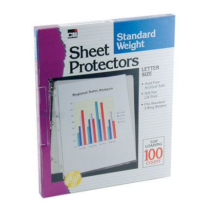 [48241 CLI] 100ct Clear Sheet Protectors
