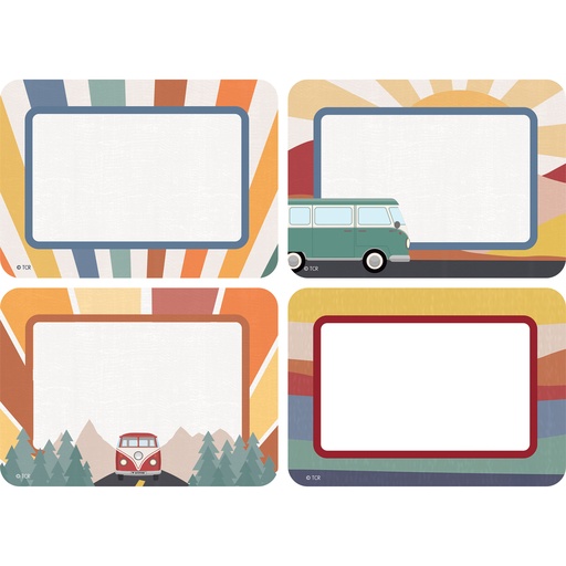 [9235 TCR] Moving Mountains Road Trip Name Tags/Labels – Multi-Pack