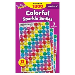 [46909 T] Colorful Sparkle Smiles superSpots Stickers Value Pack