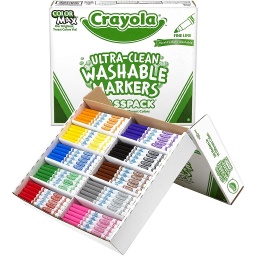 [588211 BIN] Crayola 200ct 10 Color Fine Line Washable Marker Classpack