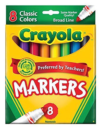 [587708 BIN] 8ct Crayola Classic Broad Line Markers  Pack