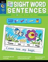 [7180 CTP] Cut and Paste Sight Word Sentences Book Gr K to 1