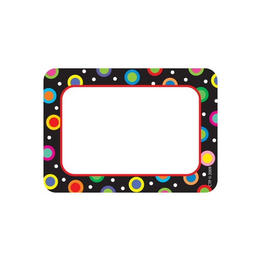 [4505 CTP] Dots on Black Name Tags