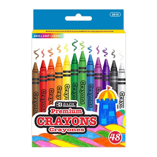 [2510 BAZ] Premium Crayons 48 Count