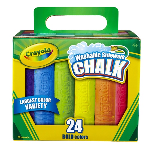 [512024 BIN] Washable Sidewalk Chalk 24 Colors